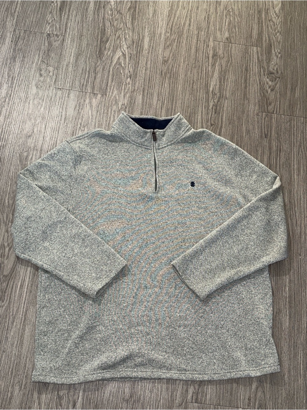Izod Men's Heather Gray Quarter-Zip Pullover Sweater Sz 3XL